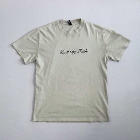 SCRIPT OVERSIZED TEE IN FADED BONE (UNISEX)